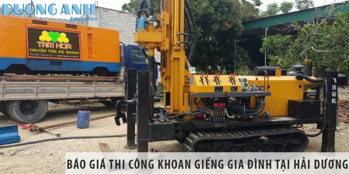 Báo giá thi công khoan giếng gia đình tại Hải Dương