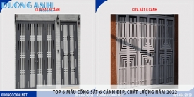 TOP 6 mẫu cổng sắt 6 cánh đẹp, chất lượng năm 2022